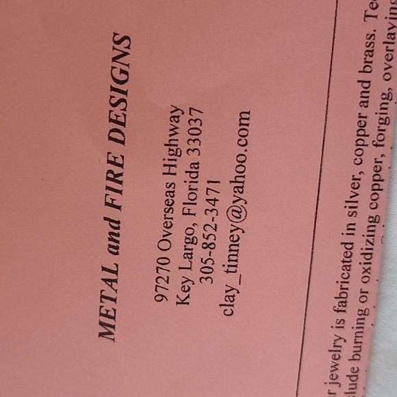 Flame Painted Copper Oval Earrings - Picture 3 of 5